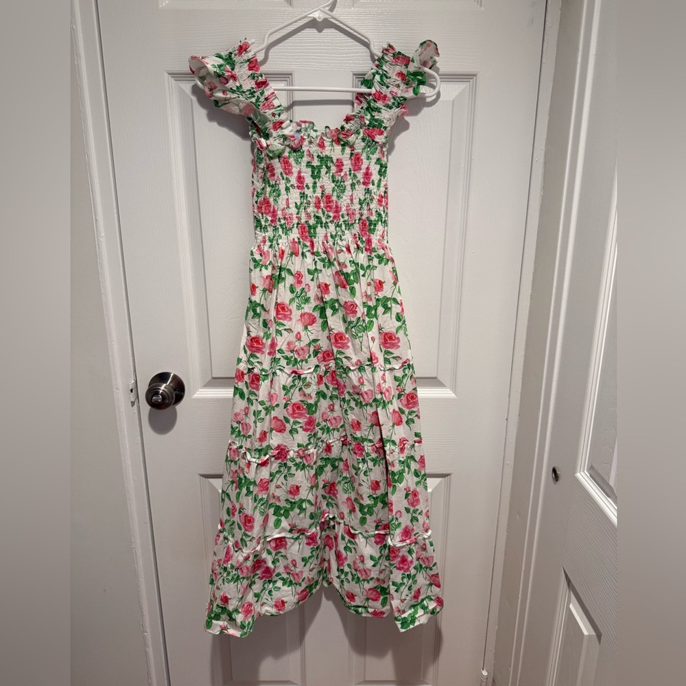 Hill House Home Nap Dress - Pink and Green Floral